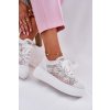 Dámské Tenisky Na Platformě S Háčkovaným Svrškem Bílé Mirietto (Veľkosť 37)