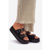 Dámské papuče S Přezkami Na Platformě Černé Nilatha (Veľkosť 39)