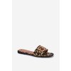Plné Dámske papuče s ozdobnou remienkom leopard clariola / G469 LEOPARD (Veľkosť 36)