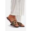 Plné Dámske papuče s ozdobnou remienkom leopard clariola / G469 LEOPARD (Veľkosť 36)