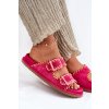Dámske papuče s prackami a dekorativním obšitím fuchsie visley / G474 FUCHSIA (Veľkosť 36)