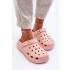 Ružové dámske penové šľapky na rovnej podrážke s kódovým označením M326 PINK