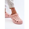 Ružové dámske penové šľapky na rovnej podrážke s kódovým označením M326 PINK
