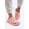 Ružové dámske penové šľapky na rovnej podrážke s kódovým označením M326 PINK