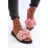 Dámské žabky zdobené květinami Růžové Cellanen (Veľkosť 42)