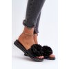 Dámské sandály s květinovými ozdobami Černé Cellanen (Veľkosť 41)