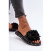 Dámské sandály s květinovými ozdobami Černé Cellanen (Veľkosť 41)