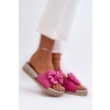 Dámské žabky na platformě s mašlí fuksiová Aflia (Veľkosť 36)