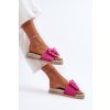 Dámské žabky na platformě s mašlí fuksiová Aflia (Veľkosť 36)