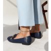 Granátové mokasíny so Scaletta reťazou DF876 BLU NAVY 38 - GM (Veľkosť 38)