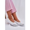 Kožené Dámské Děrované Baletky Bílé Lucy (Veľkosť 36)