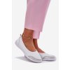 Kožené Dámské Děrované Baletky Bílé Lucy (Veľkosť 36)