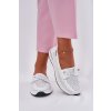 Kožené dámské polobotky na platformě bílé Violeth (Veľkosť 36)
