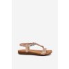 Dámské Sandály S Připínacími A Pletenými Pásky Béžové Nusoreth (Veľkosť 38)
