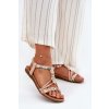 Dámské Sandály S Připínacími A Pletenými Pásky Béžové Nusoreth (Veľkosť 38)