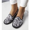 Dámske baleríny čierne kód 2H14-P97629-01 - GM 2H14-P97629-01 ZEBRA STRIPE 38 - GM (Veľkosť 37)