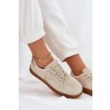 Dámské Sneakersy Eko z velúruové Béžové Micca (Veľkosť 36)