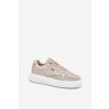 Dámske kožené tenisky na platforme béžove velarria / 25SP18-8240 BEIGE (Veľkosť 36)