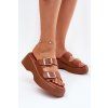 Dámské papuče Na Klínku A Platformě S Přezkami Camel Nitarelia (Veľkosť 39)