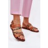 Dámské Sandály Na Plochém Podpatku S Pásky Leopard Sergio Leone SK086H Camel (Veľkosť 39)