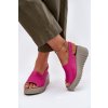 Dámské Sandály Z Přírodní Kůže Na Klínu Fuchsie Artiker 54C0789 (Veľkosť 41)