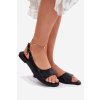 Dámske Sandále na ploché podešvi čierne weanise / 25SD35-8782 BLACK (Veľkosť 36)