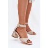 Dámské sandály na podpatku béžové Zennia (Veľkosť 40)