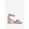 Dámské sandály na podpatku béžové Zennia (Veľkosť 40)