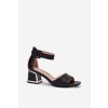 Dámské Sandály Na Podpatku Černé Zennia (Veľkosť 36)