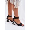 Dámské Sandály Na Podpatku Černé Zennia (Veľkosť 36)