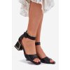 Dámské Sandály Na Podpatku Černé Zennia (Veľkosť 36)