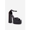 Dámské Sandály Na Podpatku A Platformě Černé Beloria (Veľkosť 35)