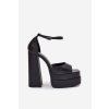 Dámské Sandály Na Podpatku A Platformě Černé Beloria (Veľkosť 35)