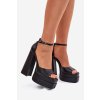 Dámské Sandály Na Podpatku A Platformě Černé Beloria (Veľkosť 35)