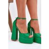 Dámské Sandály Na Podpatku A Platformě Zelené Beloria (Veľkosť 36)