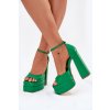 Dámské Sandály Na Podpatku A Platformě Zelené Beloria (Veľkosť 36)