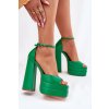 Dámské Sandály Na Podpatku A Platformě Zelené Beloria (Veľkosť 36)