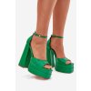 Dámské Sandály Na Podpatku A Platformě Zelené Beloria (Veľkosť 36)
