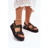 Ozdobené Dámské Sandály Na Platformě Černé Mailisa (Veľkosť 41)