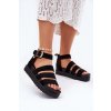 Dámské Sandály Na Platformě S Pásky Černé Nevidas (Veľkosť 38)