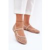 Síťované Baleríny S Vyšíváním A Ozdobou Béžové Tillilora (Veľkosť 40)