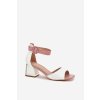Lakované Dámské Sandály Na Podpatku Bílé Zennia (Veľkosť 36)