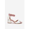 Lakované Dámské Sandály Na Podpatku Bílé Zennia (Veľkosť 36)