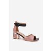 Lakované Dámské Sandály Na Podpatku Nude Zennia (Veľkosť 37)