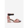 Lakované Dámské Sandály Na Podpatku Nude Zennia (Veľkosť 37)