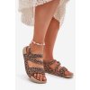 Dámske kožené Sandále zazoo k1004 leopard / K1004/985 (Veľkosť 36)