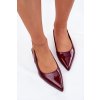 Lakovane Balletky Na Nízkém Podpatku Bordové Testori (Veľkosť 37)