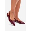 Lakovane Balletky Na Nízkém Podpatku Bordové Testori (Veľkosť 37)