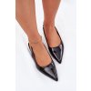 Lakovane Baletky Na Nízkém Podpatku Černé Testori (Veľkosť 37)