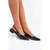 Lakovane Baletky Na Nízkém Podpatku Černé Testori (Veľkosť 37)